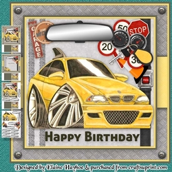 Yellow Comic Car Mini Kit
