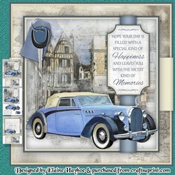 Blue Retro Car Mini Kit