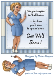 Hospital Get Well Quick Card Front