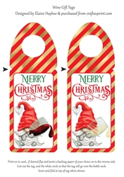 Gnome Wine Bottle Tags