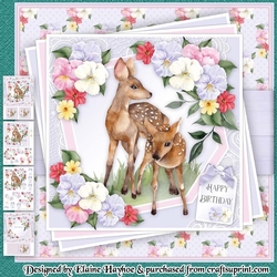 Deer Flowers and Lace Mini Kit