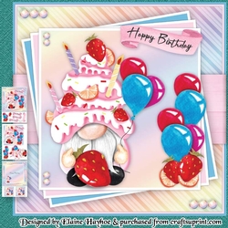 Strawberry Birthday Cake Gnome Mini Kit