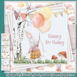 Bunny With Balloons Mini Kit