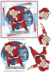 cup1183383_72307 - Dabbing Santa 6inch Quick Card