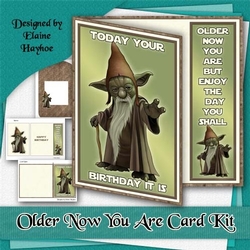 Older Now You Are Asymmetric Birthday Card Kit