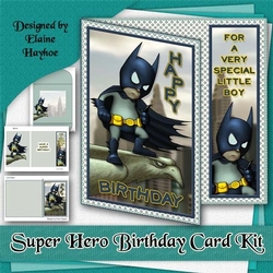Super Hero Birthday Card Kit