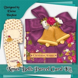 Xmas Bells Parcel Card Kit