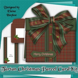 Tartan Christmas Parcel Card Kit