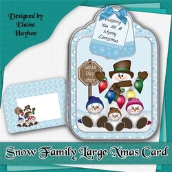 Snow Family Tag Shaped Card Kit