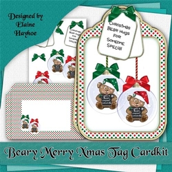 Beary Merry Christmas Tag Shaped Card Kit