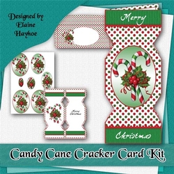 Candy Cane Cracker Card Kit