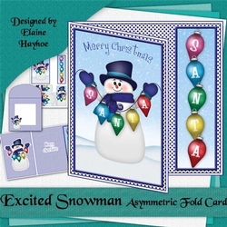 Excited Snowman Card Kit