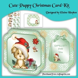 Cute Puppy Christmas Card Kit