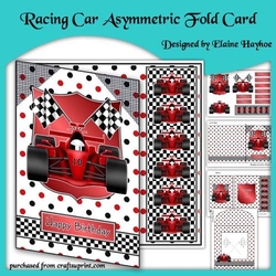Racing Car Birthday Card Kit
