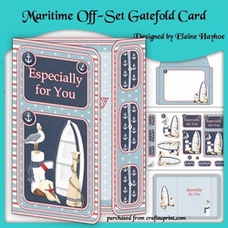 Maritime Off Set Gatefold Birthday Card Kiy
