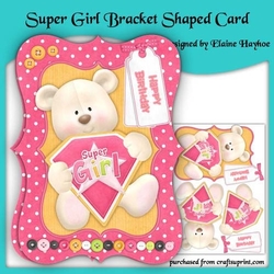 Super Girl Bracket Shaped Card Kit