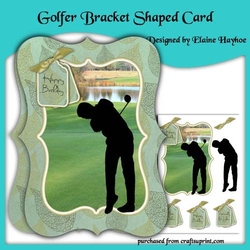 Golfer Bracket Shaped Card Kit