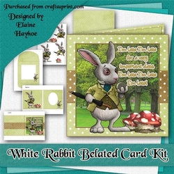 White Rabbit Belated Card Kit