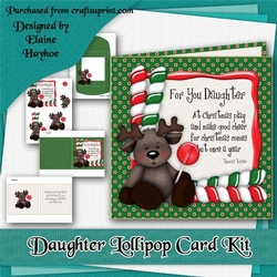 Daughter Lollipop Xmas Card Kit