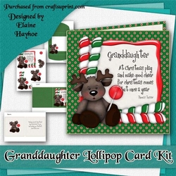 Granddaughter Lollipop Xmas Card Kit
