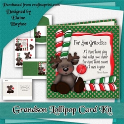Grandson Lollipop Xmas Card Kit