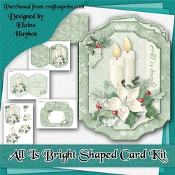 All Is Bright Shaped Card Kit