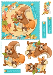 Birthday Squirrel Cardfront/Topper