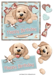 Puppy Greetings Cardfront/Topper