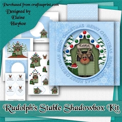 Rudolphs Stable Shadowbox Card Kit