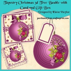 Tapestry Christmas 3d Bauble Gift Set