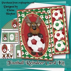 Football Reindeer Christmas Card Kit