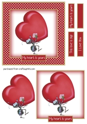 My Heart is Yours Topper/Cardfront