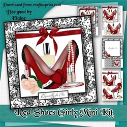 Red Shoes Girly Card Mini Kit