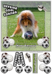 Footballer Collie 8x8 Card Front