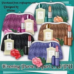 Evening Purse Compilation Clip Art CU/PU