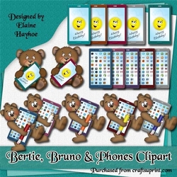 Bertie, Bruno and Phones Clipart