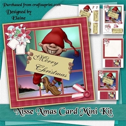 Nisse Christmas Card Mini Kit