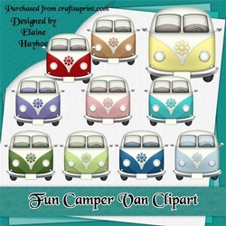 Retro Camper Van Clipart