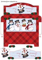 Snowmen Moneyholder Envelope