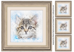 Cat 7  8x8 Card Front / Topper