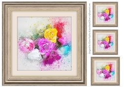 Floral Roses 8x8 Card Front / Topper