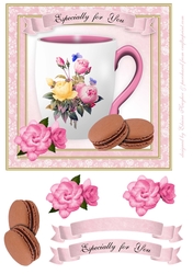 A Relaxing Cuppa 7x7 Card Front Topper