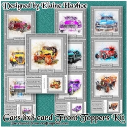Cars 8x8 card Front Topper Bumper kit