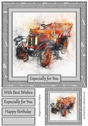 Car 9 8x8 Card Front Topper