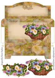 Basket of petunias Blank Cash Envelope