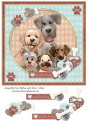 Waggy Tails 8x8 Card Front Topper