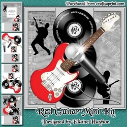 Red Guitar Birthday Mini Kit