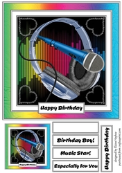 Music Star 8x8 Card Front
