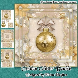 Golden Glitter Bauble Mini Kit