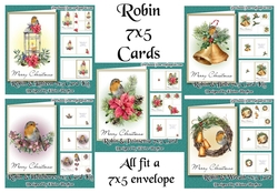 Christmas Robins 5x7 Card Bumper Pack